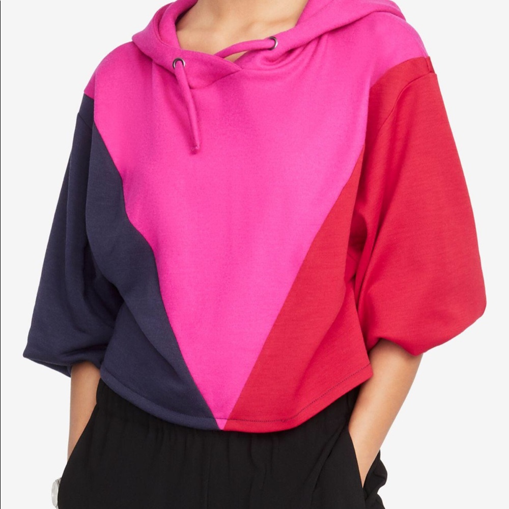 Rachel Roy cropped hooded sweatshirt